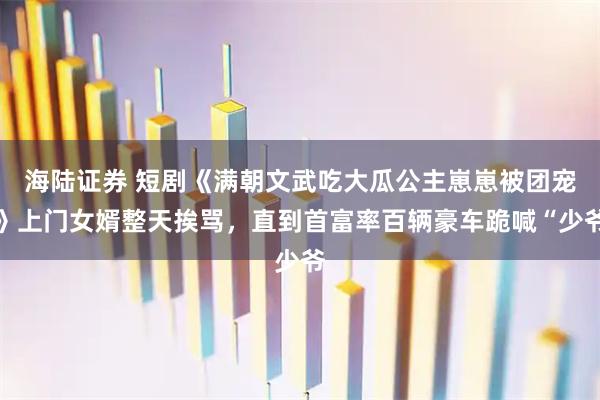 海陆证券 短剧《满朝文武吃大瓜公主崽崽被团宠》上门女婿整天挨骂,直到首富率百辆豪车跪喊“少爷