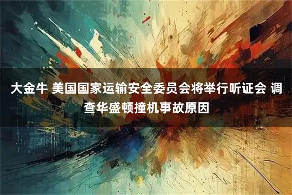 大金牛 美国国家运输安全委员会将举行听证会 调查华盛顿撞机事故原因